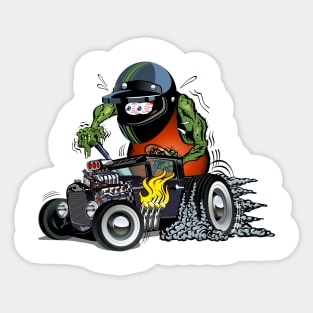 Cartoon retro rat rod Sticker